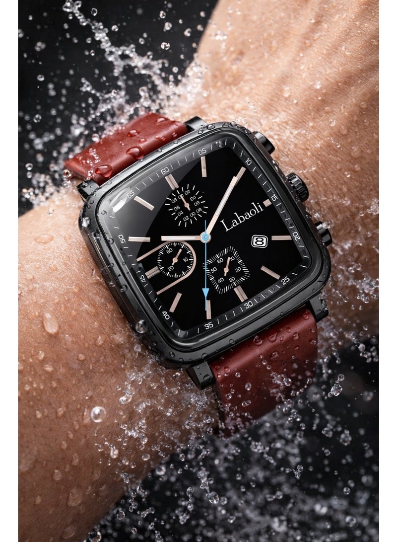 Labaoli 40mm Rubber Strap Quartz Watch, 9mm Ultra-Thin, 3ATM Water Resistant, Unisex - Image 2